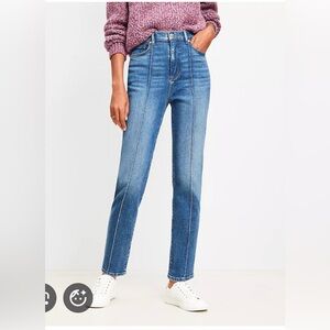 NWOT Ann Taylor LOFT High Rise Pintucked Blue Women's Jeans Size 4 or 27